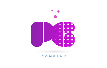 pg p g pink dots letter logo alphabet icon