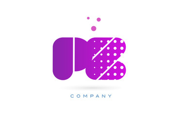 pz p z pink dots letter logo alphabet icon