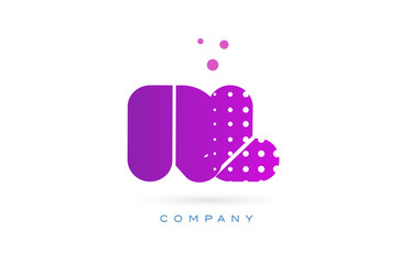 rl r l pink dots letter logo alphabet icon