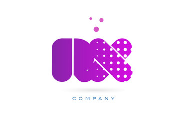 rx r x pink dots letter logo alphabet icon