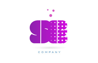 se s e pink dots letter logo alphabet icon