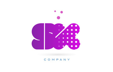 sk s k pink dots letter logo alphabet icon