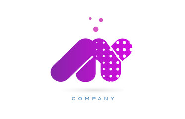 ay a y pink dots letter logo alphabet icon