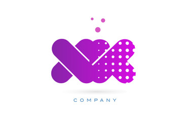 xk x k pink dots letter logo alphabet icon