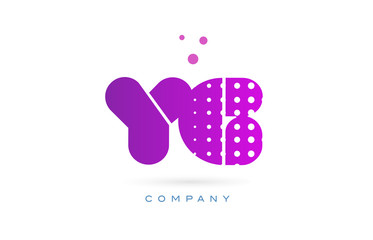 yg y g pink dots letter logo alphabet icon