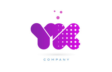 yk y k pink dots letter logo alphabet icon