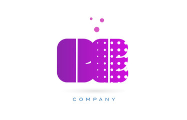 be b e pink dots letter logo alphabet icon