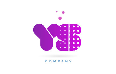 ys y s pink dots letter logo alphabet icon