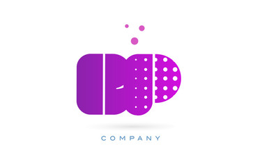 bp b p pink dots letter logo alphabet icon