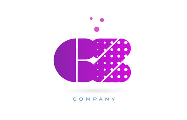 cz c z pink dots letter logo alphabet icon