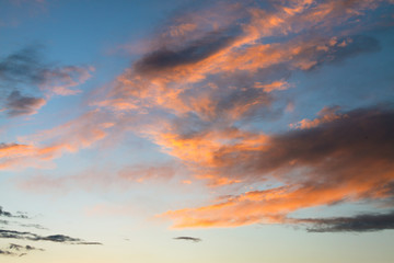 Fototapeta premium Orange clouds.
