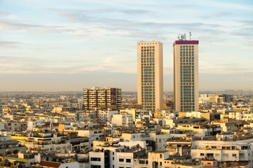 View over the city of Casablanca. - obrazy, fototapety, plakaty