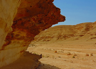 Desert Mountains in wadi Degla Protectorate in Maadi Egypt