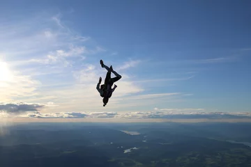 Crédence de cuisine en verre imprimé Sports aériens Parachutisme en Norvège