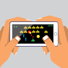 in my phone horizontal