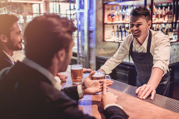 Businessmen in bar