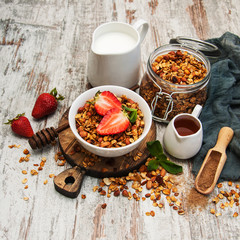 Homemade baked granola