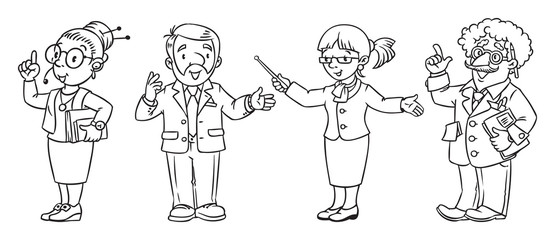 Education professions coloring book.