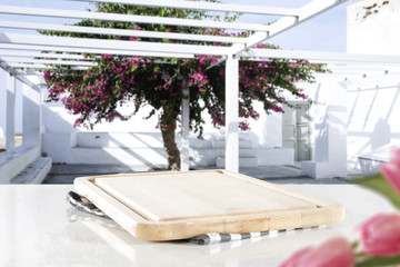 white background of table place 