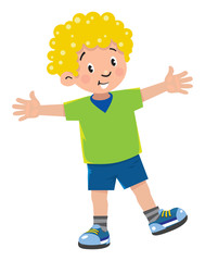 Funny little african boy