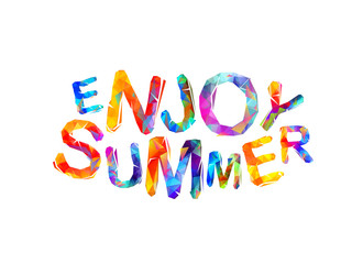 Enjoy summer. Vector inspirational slogan