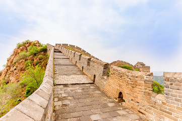 Fototapeta na wymiar View on great wall by Jinshanling in China