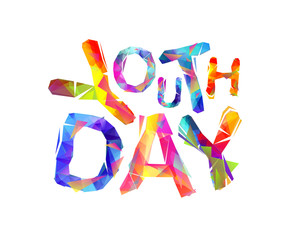 Youth day. Triangular letters