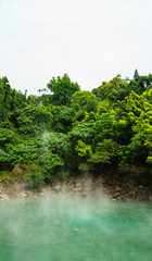 Green hot spring