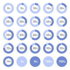 Circle Diagram Pie Charts Infographic Elements. Progress Wheel Vector