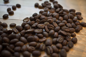 brown coffee beans on the table