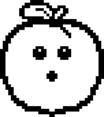 Surprised 8-Bit Cartoon Peach