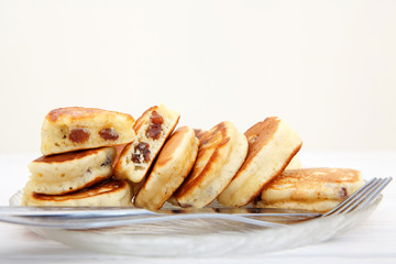 Fritters with raisins. 