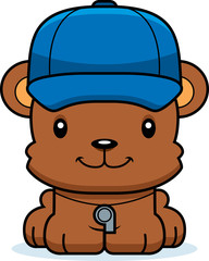 Cartoon Smiling Coach Bear