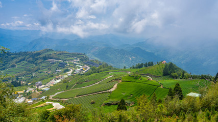 The nature landscape from the topview of the mountain