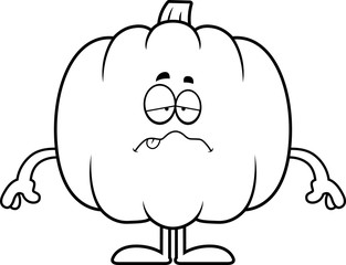 Sick Cartoon Pumpkin