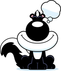 Cartoon Skunk Dreaming