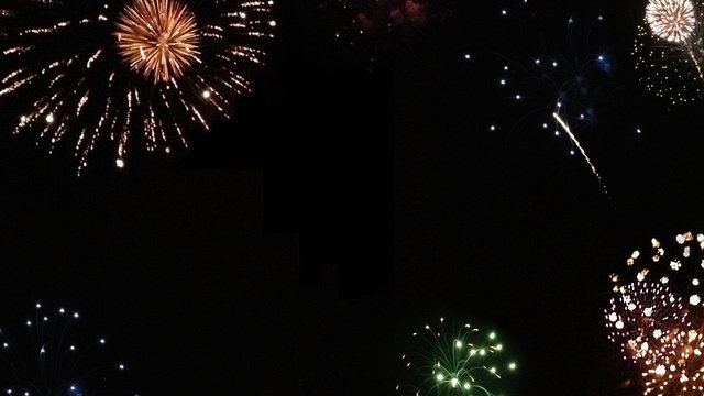 Fireworks Background with Copy Space
