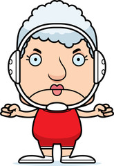 Cartoon Angry Wrestler Woman