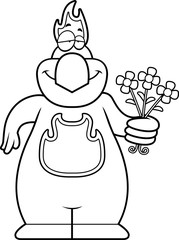 Cartoon Phoenix Flowers