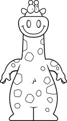 Cartoon Giraffe Smiling