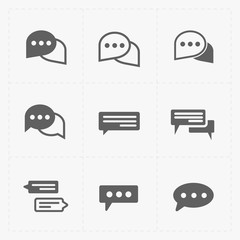 Speech bubble icons on white background. Vector illustration.
