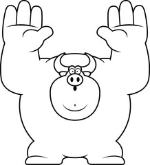 Cartoon Bull Surrender