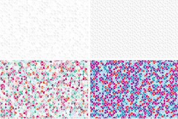 Set of grey and colorful patterns for your flyer, website and presentation. Abstract color and white mosaic background.