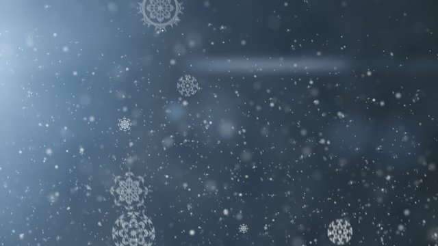 Animated background with falling snow