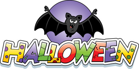 Cartoon Bat Halloween Graphic