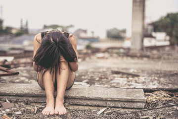 Woman bondage in angle  , stop violence against Women, international women's day