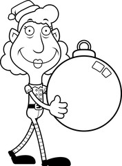 Cartoon Christmas Elf Ornament