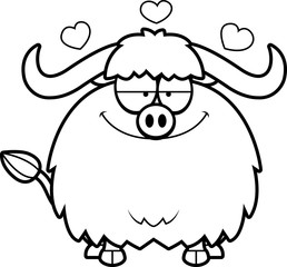 Cartoon Yak in Love