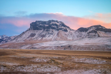 Landscape of beautiful mountain in Iceland