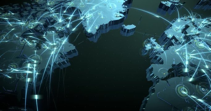 World connections concept looped seamless animation 4k UHD